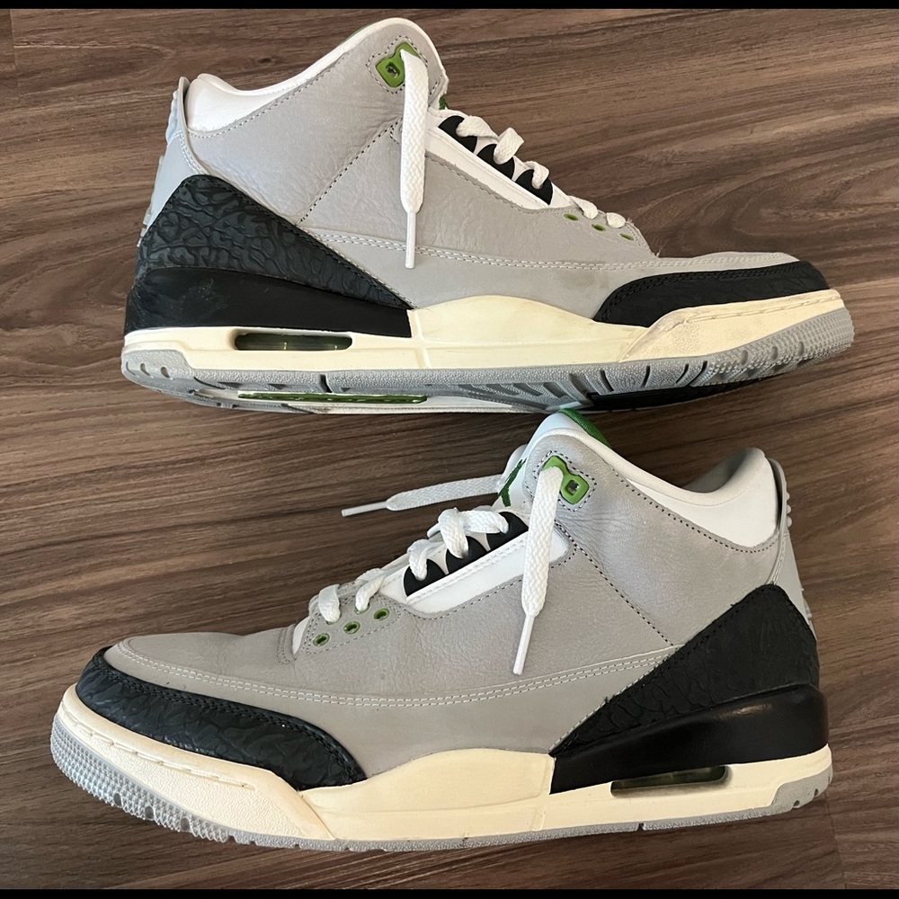 Nike Air Jordan 3 III Retro Chlorophyll Grey Green Size 10 136064-006
